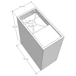 Умивальник окремостоячий Luxestone 70x37x85 см з керамограніту (Stonesink model2) - Фото 4